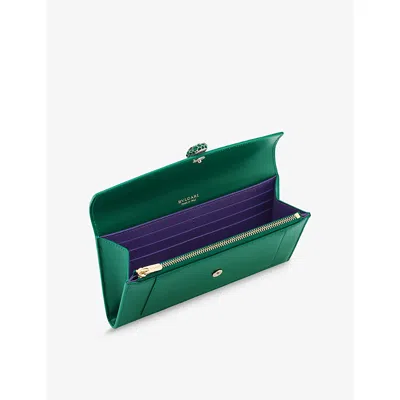 Bvlgari Womens  Serpenti Forever Leather Wallet