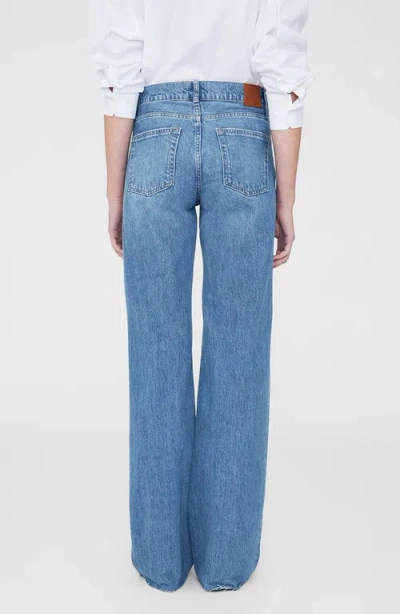Anine Bing Hugh Logo Patch Wide-leg Jeans