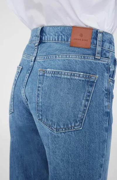 Anine Bing Hugh Logo Patch Wide-leg Jeans