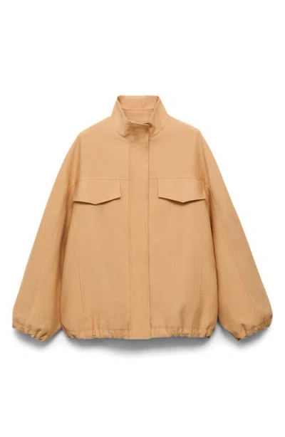 Mango Oversize Stand Collar Jacket