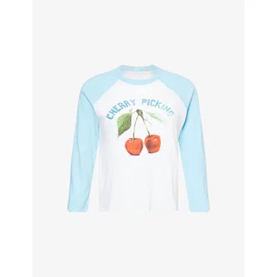 Mother The Sporty Concert Cherry Picking Graphic Baseball T-shirt
