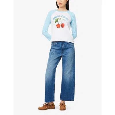 Mother The Sporty Concert Cherry Picking Graphic Baseball T-shirt