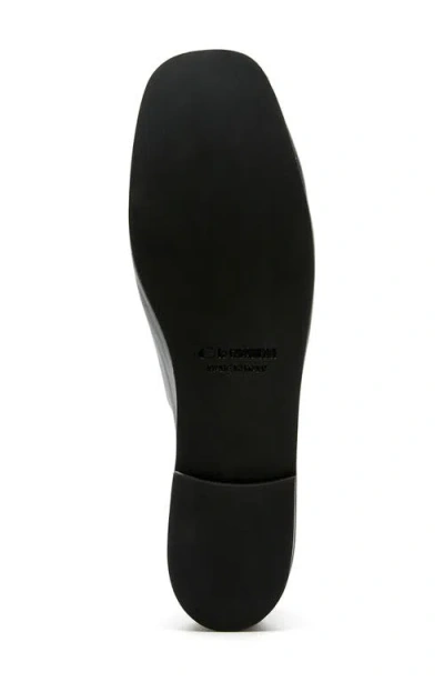 La Canadienne Grey Leather Mary Jane Ballerina Flats