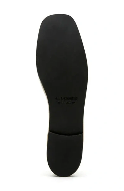 La Canadienne Grey Leather Mary Jane Ballerina Flats