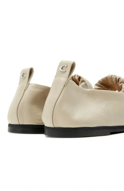 La Canadienne Grey Leather Mary Jane Ballerina Flats