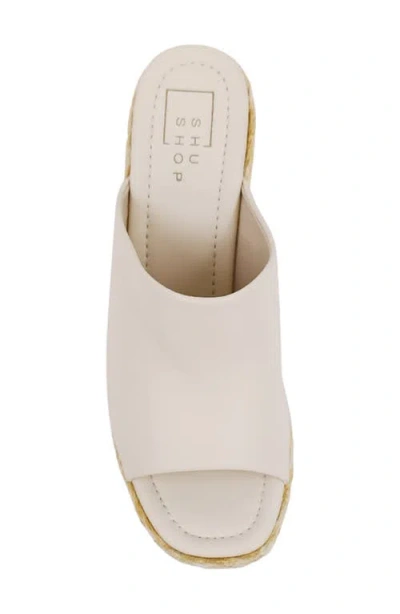 Shushop Jodie Espadrille Platform Wedge Slide Sandal