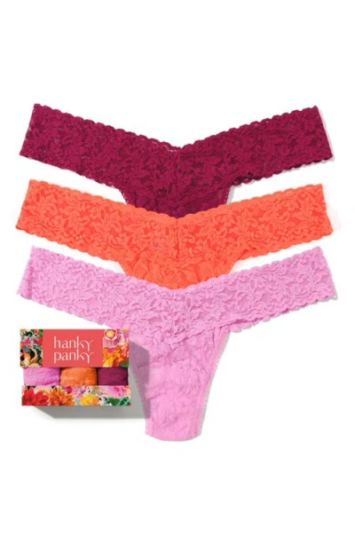 Hanky Panky Assorted 3-pack Low Rise Thongs