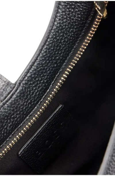 Hugo Boss Pebbled-leather Hobo Bag With Golden Hardware