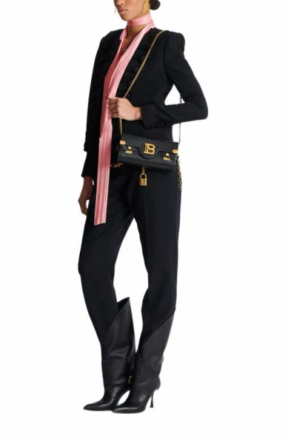 Balmain B-buzz Pouch 23 Leather Clutch