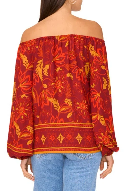 Vince Camuto Floral Off The Shoulder Crepe Top