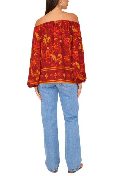 Vince Camuto Floral Off The Shoulder Crepe Top