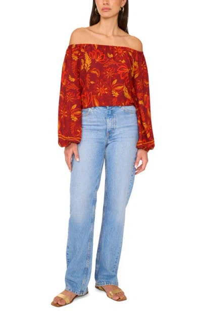Vince Camuto Floral Off The Shoulder Crepe Top
