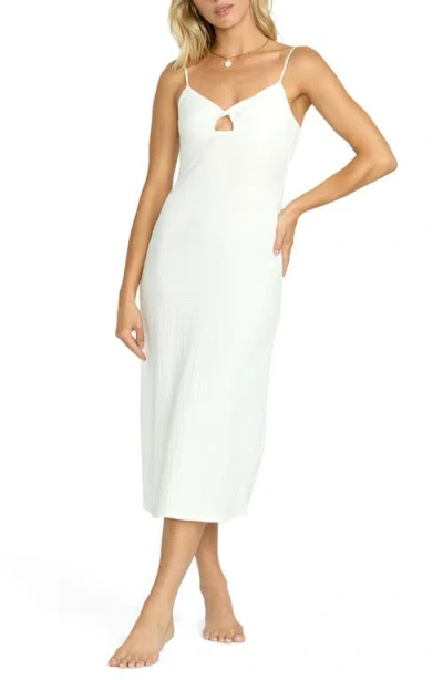 Billabong Crystal Clear Stretch Cotton Midi Sundress In White