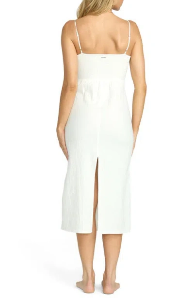 Billabong Crystal Clear Stretch Cotton Midi Sundress In White