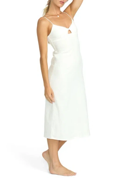 Billabong Crystal Clear Stretch Cotton Midi Sundress In White