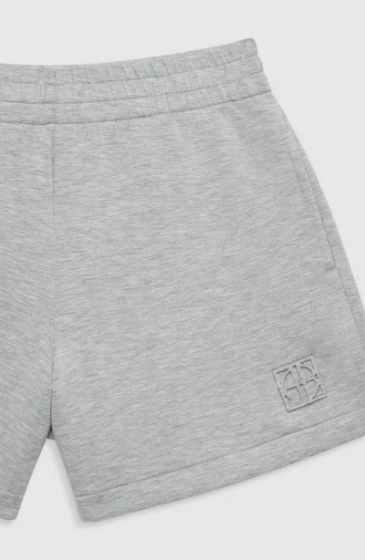 Anine Bing Kam Monogrammed Sweat Shorts