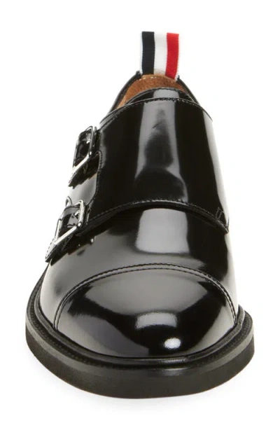 Thom Browne Almond Toe Lace-up Shoes With Rubber Sole In Black