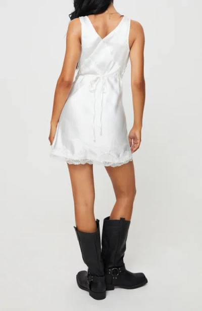 Princess Polly Athenia Lace Trim Satin Minidress