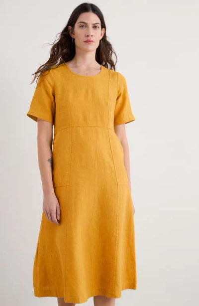 Seasalt Cornwall Grass Wave Linen Midi Dress