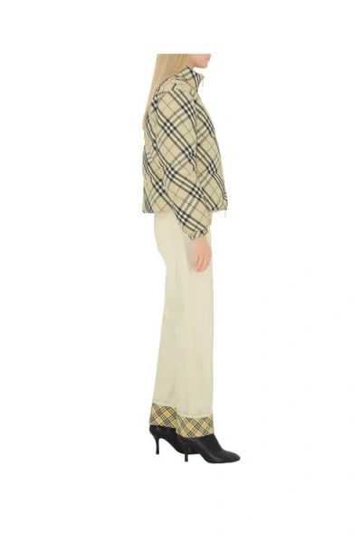 Shop Burberry Reversible Check Puffer Jacket