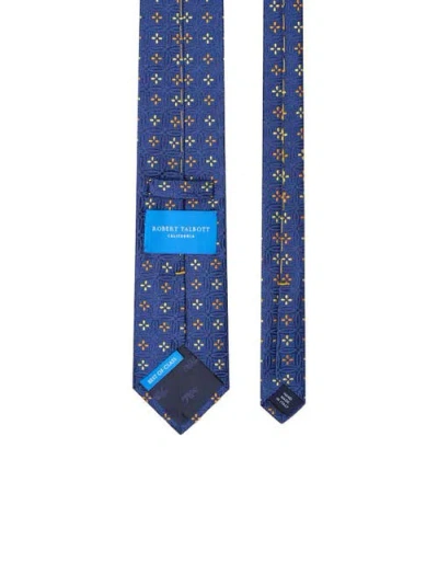 Robert Talbott Robert Fancy Floral Of Class Necktie In Blue