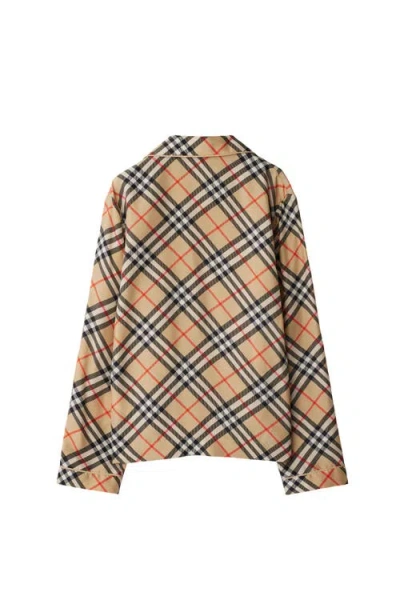 Burberry Regular Fit Check Silk Pyjama Shirt