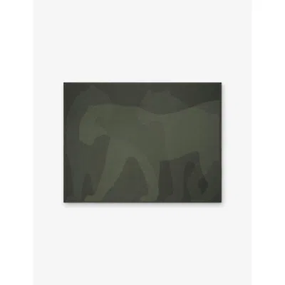 Cartier Womens Khaki Panthère De  Wool And Cashmere-blend Blanket 190cm X 140cm