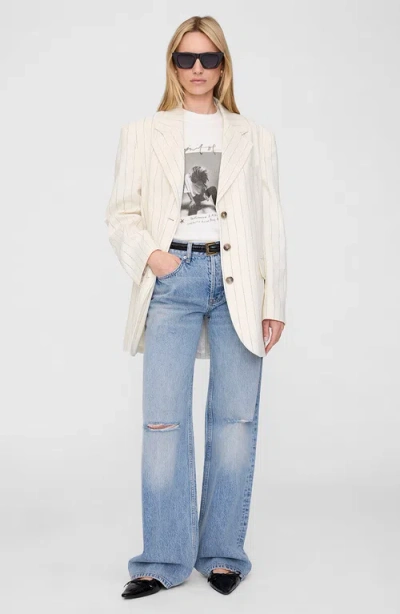 Anine Bing Ashton Tee Spirit In Ivory