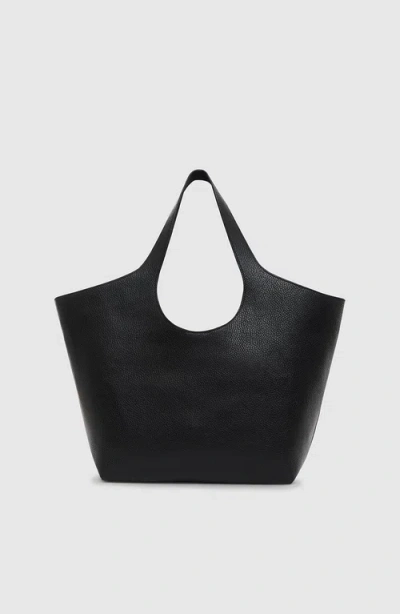 Anine Bing Medium Lili Tote In Black Pebbled