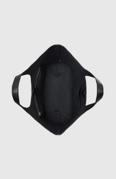 Anine Bing Medium Lili Tote In Black Pebbled