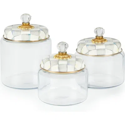 Mackenzie-childs Mackenzie Childs Sterling Check Small Kitchen Canister