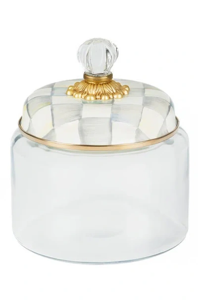 Mackenzie-childs Mackenzie Childs Sterling Check Small Kitchen Canister