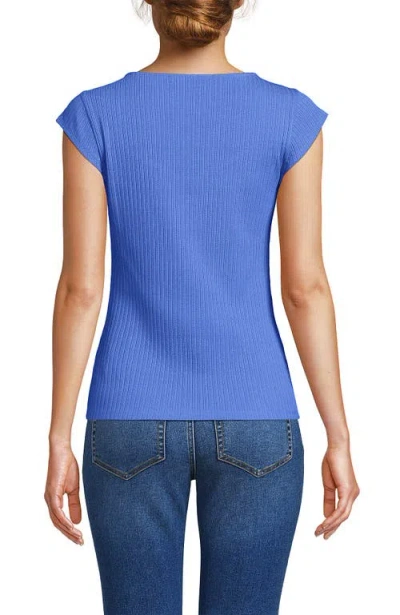 Lands' End Pointelle Cap Sleeve Top