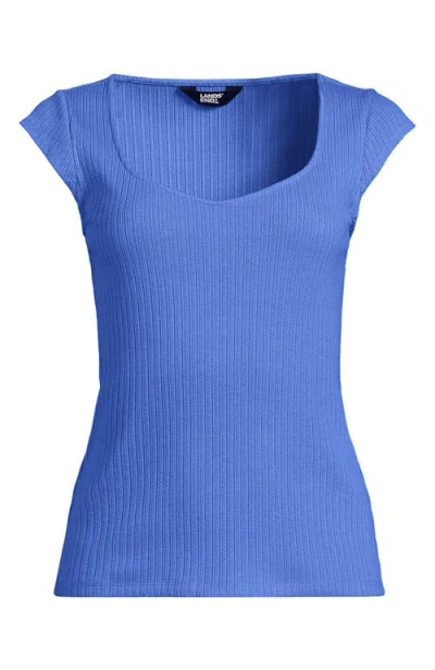 Lands' End Pointelle Cap Sleeve Top