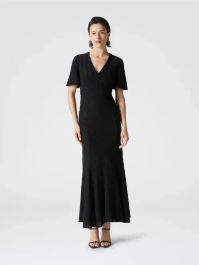 Missoni Long Dress In Cotton And Zigzag Viscose With Flared Hem