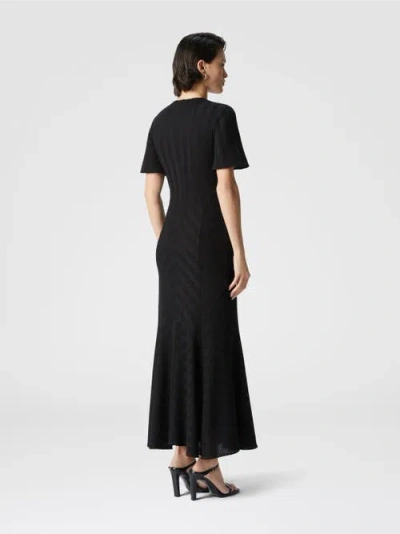 Missoni Long Dress In Cotton And Zigzag Viscose With Flared Hem