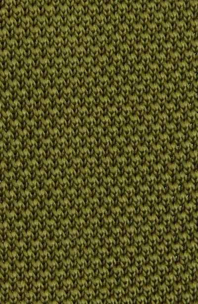 Clifton Wilson Olive Green Knit Silk Tie