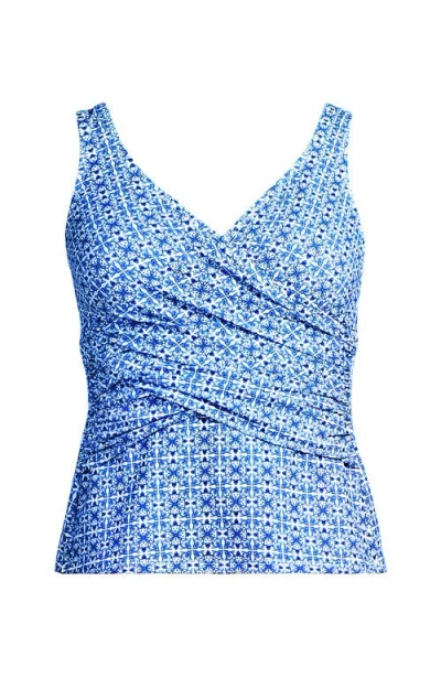 Lands' End D-cup Slender Suit Wrap Tankini Top