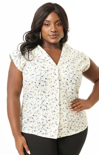 Unique Vintage Plus Size 1960s Twill Sleeveless Blouse