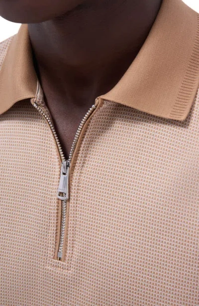 Bugatchi Contrast Trim Zip Polo