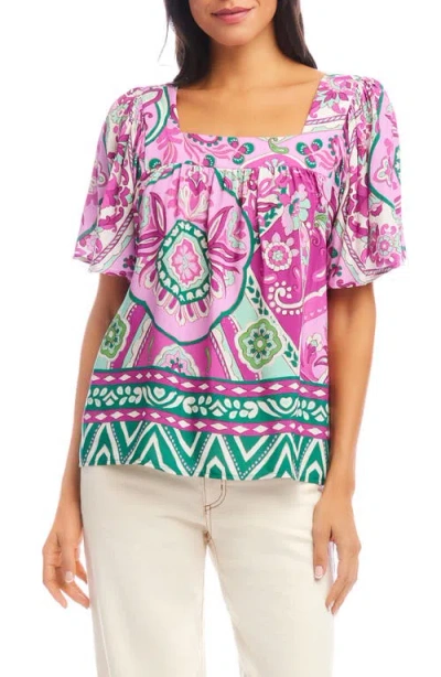 Karen Kane Plus Size Flare Sleeve Square Neck Top