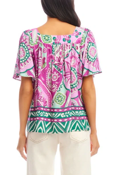 Karen Kane Plus Size Flare Sleeve Square Neck Top