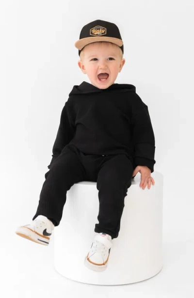 LAREE + CO LAREE + CO WAFFLE KNIT HOODED PULLOVER 