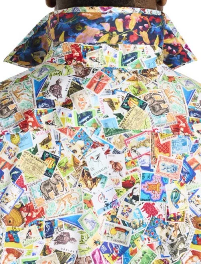 Robert Graham Dxl Big & Tall Multi-stamp Print Sport Shirt