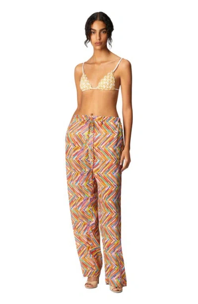 Missoni Printed Cotton And Silk Blend Trousers With Drawstring