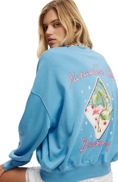 Cotton On Fleece Graphic Crew Sweatshirt