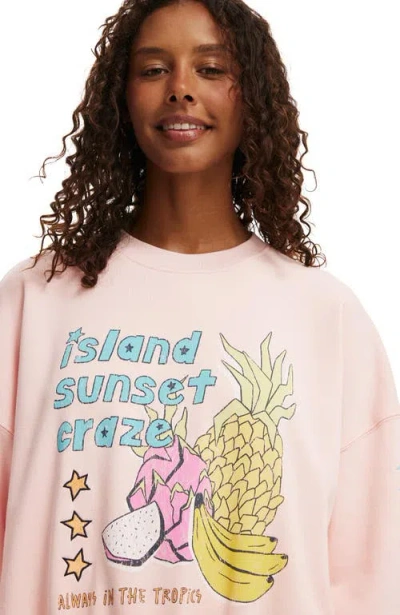 Cotton On Fleece Graphic Crew Sweatshirt
