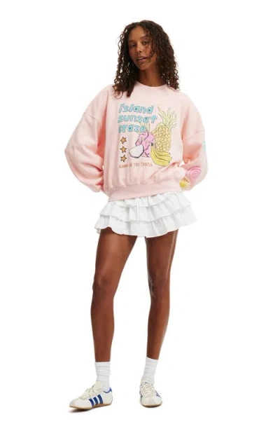 Cotton On Fleece Graphic Crew Sweatshirt