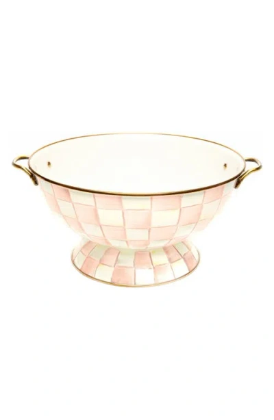 Mackenzie-childs Mackenzie Childs Rosy Check Enameled Steel Everything Bowl