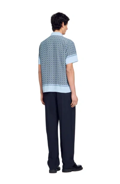 Sandro Short-sleeved Patterned Shirt